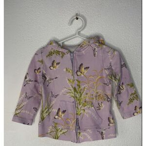 Apple Park x Lala Curio Hoodie 12-18M | Organic Cotton Butterfly Zip Up